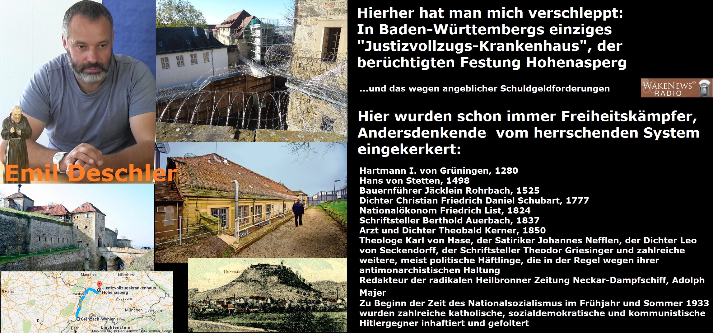 Emil Deschler - man hat mich in den Kerker f�r politische Gefangene Festung Hohenasperg verschleppt